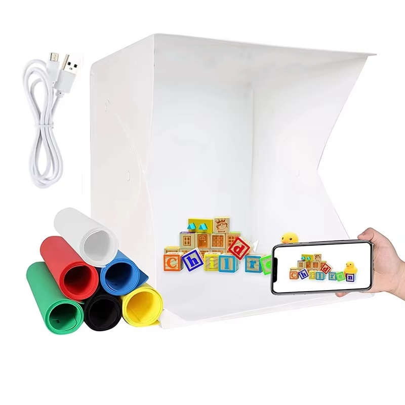 Photography Lighting Kit Portable - Folding Lightbox Portable Photography LED Photo