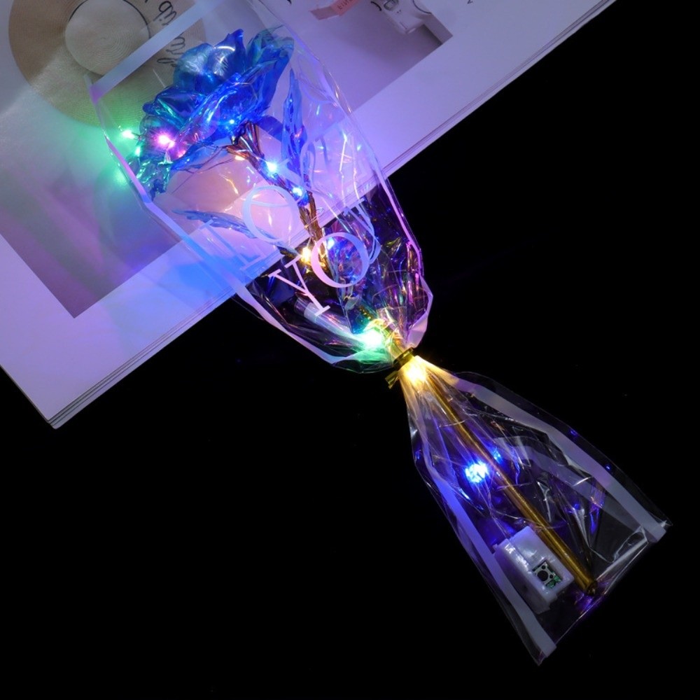 Glowing Gold Foil Rose Flower  - Photography Artificial Lighting review and price