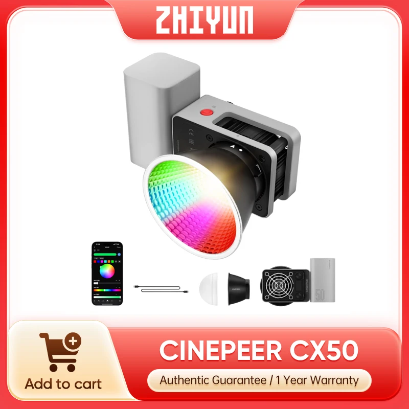 Zhiyun CINEPEER CX50 RGB Video - Photography Lighting Kit Portable review and price