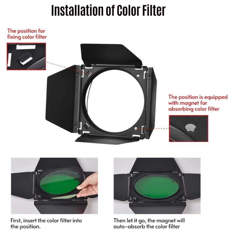 Barn Door+Honeycomb Grids + 4  - Honeycomb Grid Filter review and price