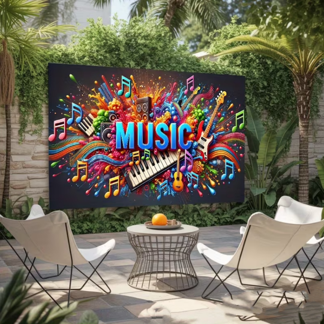 Vibrant Music Theme Glitter Pa - Photography Lighting Backdrop review and price