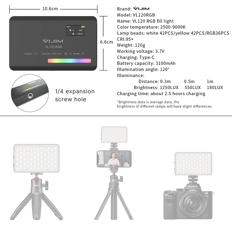 2026 New120 RGB Pocket Fill Li - Photography Of Lighting review and price