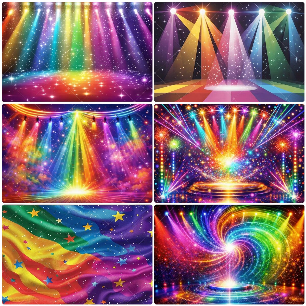 Colorful Rainbow Stage Light B - Photography Lighting Backdrop review and price