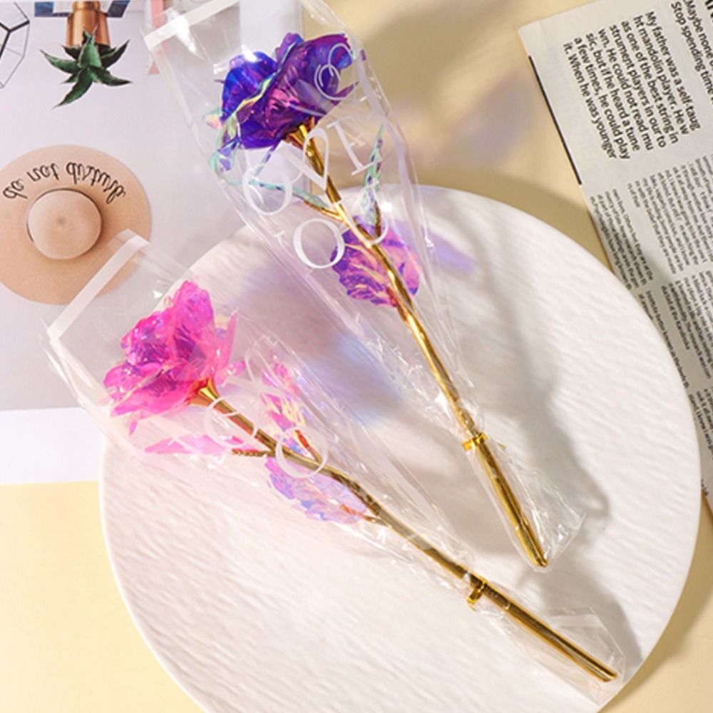 Glowing Gold Foil Rose Flower  - Photography Artificial Lighting review and price