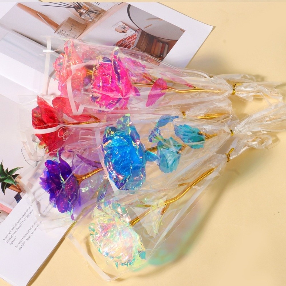 Glowing Gold Foil Rose Flower  - Photography Artificial Lighting review and price
