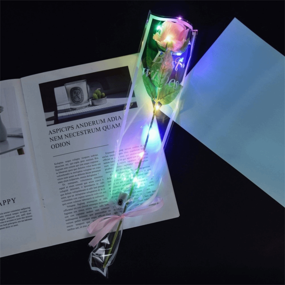 Glowing Artificial Rose Flower - Photography Artificial Lighting review and price