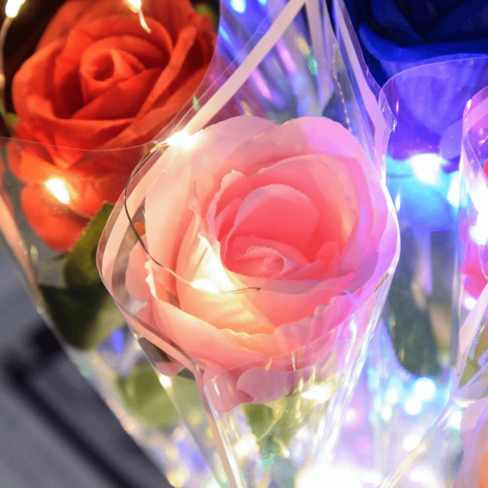 Glowing Artificial Rose Flower - Photography Artificial Lighting review and price