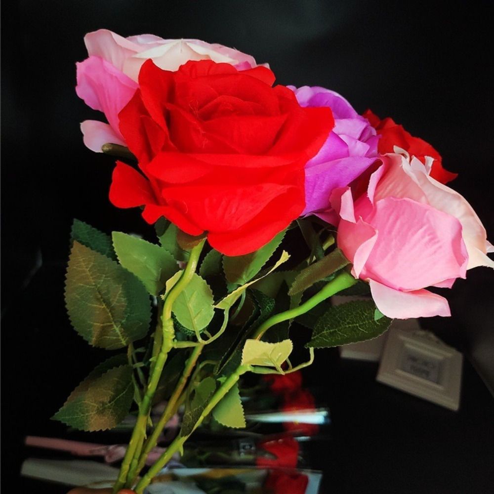 Glowing Artificial Rose Flower - Photography Artificial Lighting review and price