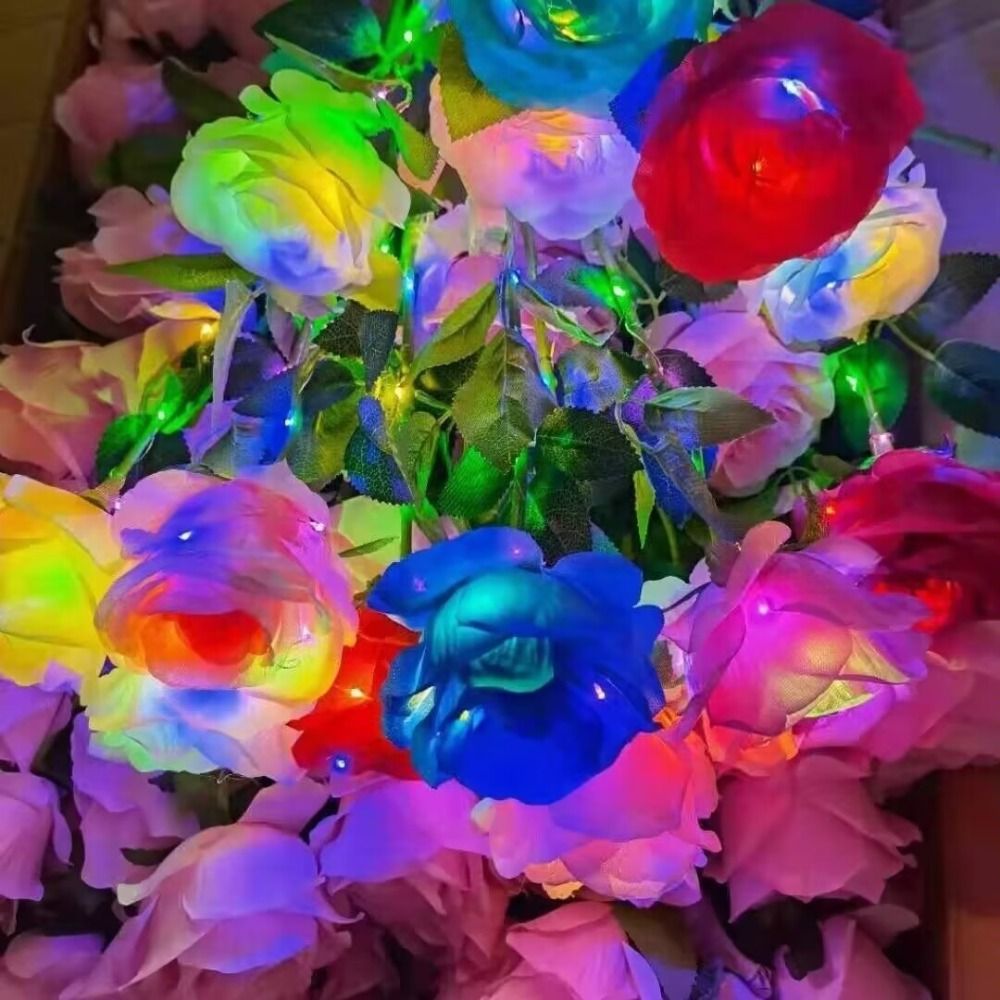 Glowing Artificial Rose Flower - Photography Artificial Lighting review and price