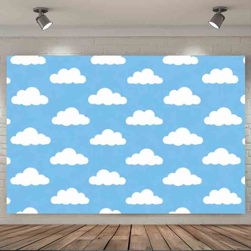 Cartoon Simple Blue Sky White  - Photography Lighting Backdrop review and price