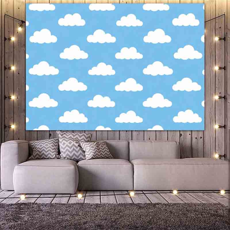 Cartoon Simple Blue Sky White  - Photography Lighting Backdrop review and price
