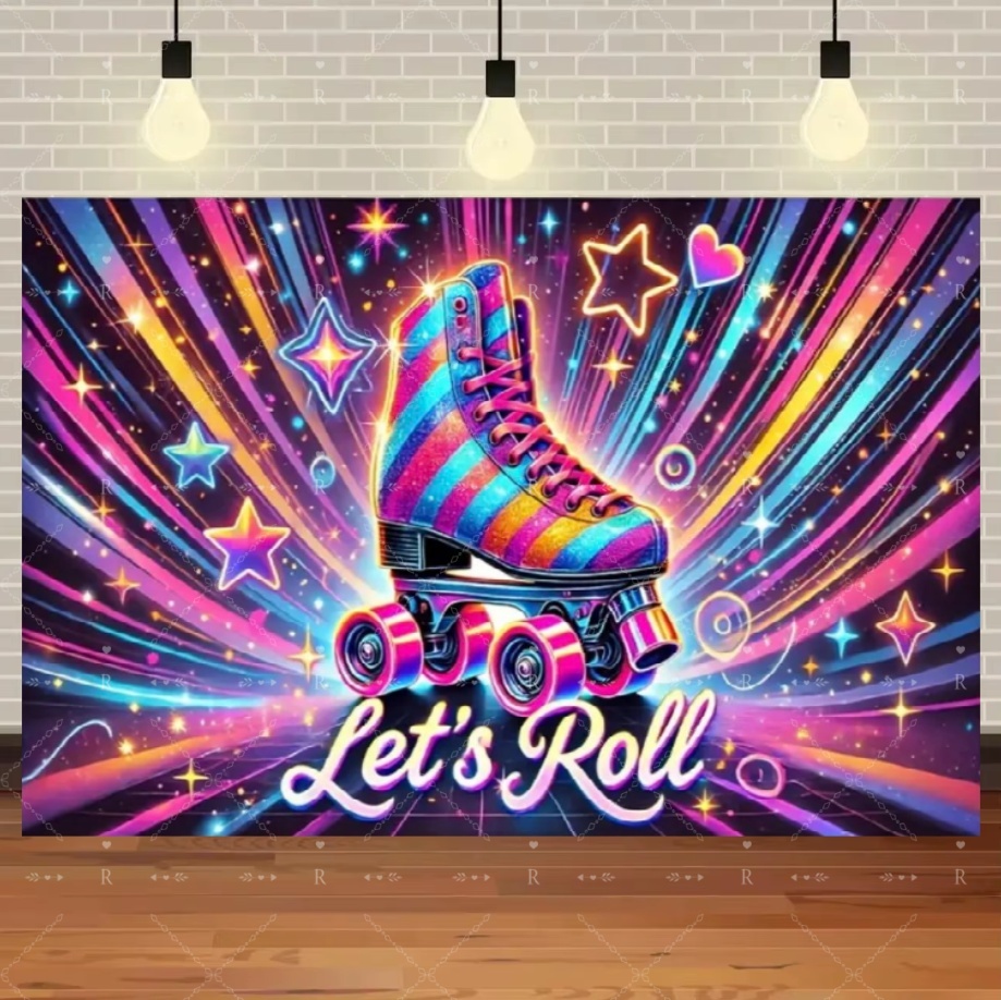 Roller Skating Shoes Theme Bir - Photography Lighting Backdrop review and price