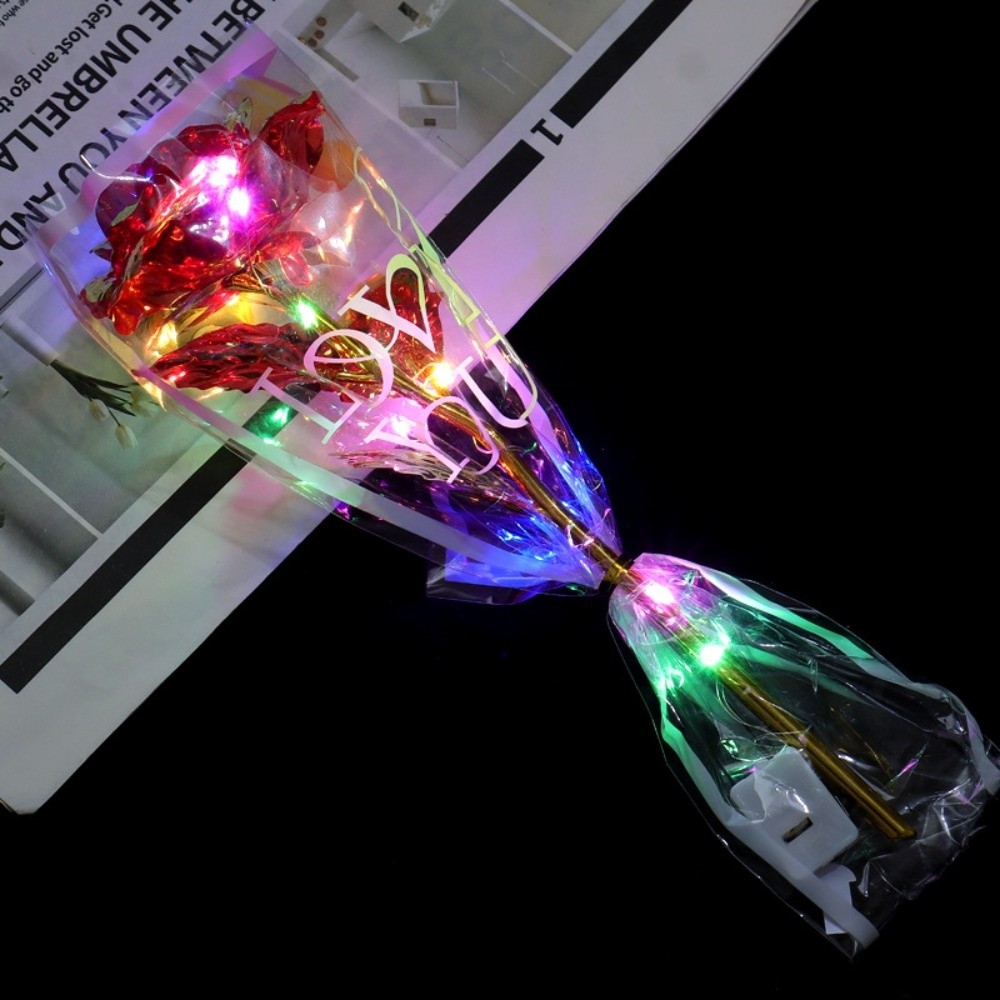 Glowing Gold Foil Rose Flower  - Photography Artificial Lighting review and price