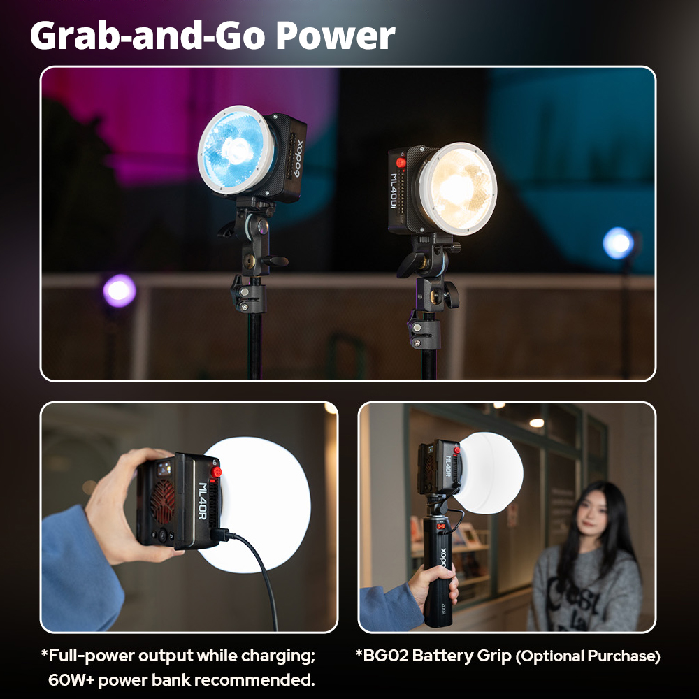 Godox ML40Bi 40W Pocket LED Vi - Photography Lighting Placement review and price