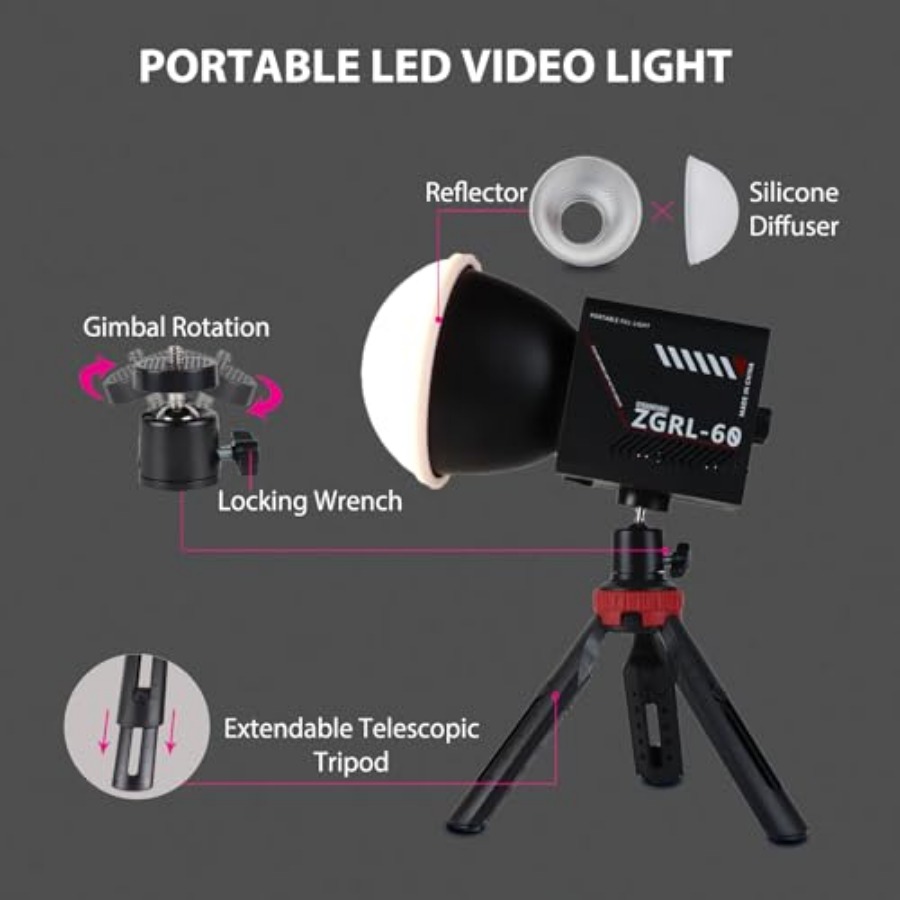 60W COB LED Video Light Handhe - Photography Lighting For Studio review and price