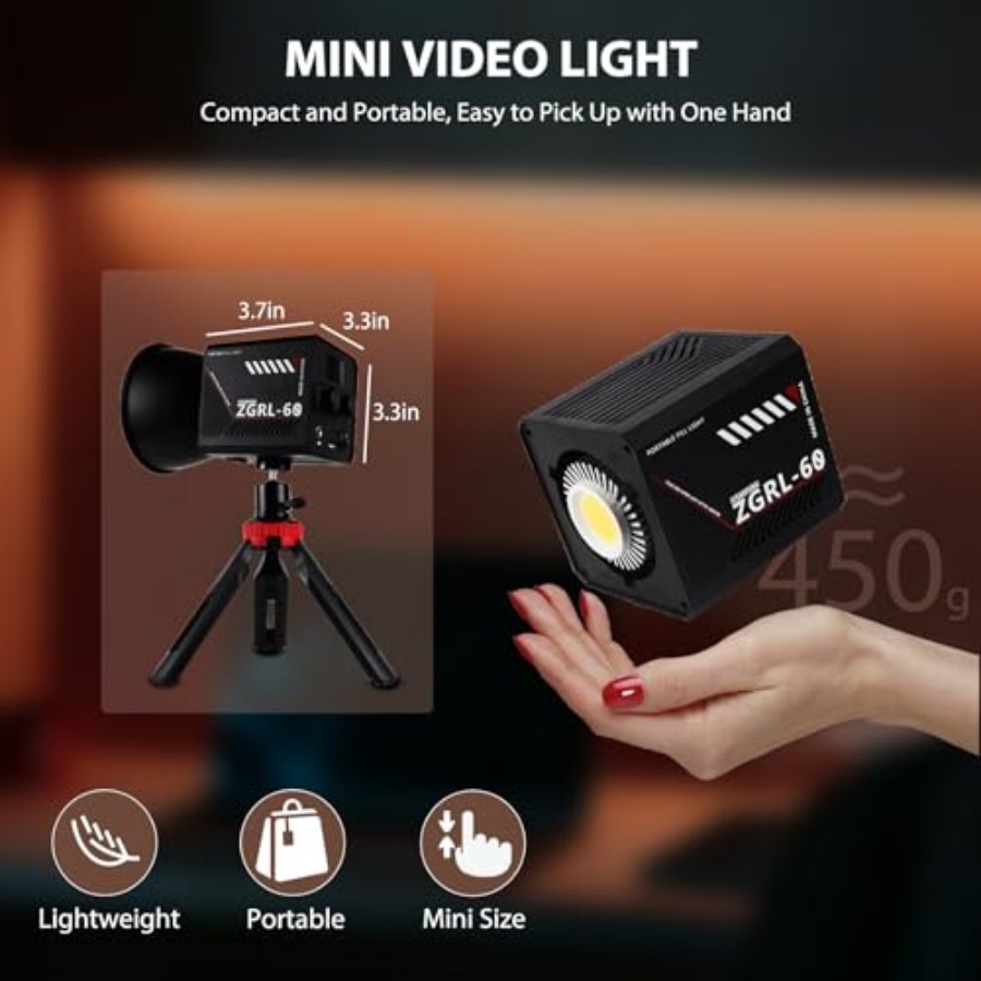 60W COB LED Video Light Handhe - Photography Lighting For Studio review and price