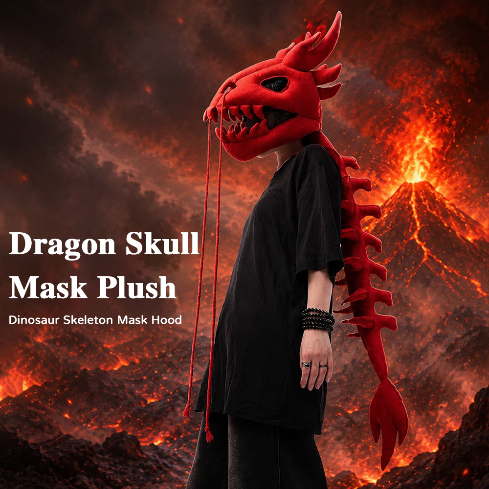 Dragon Skull Spine Plush Hood  - Photography Of Lighting review and price