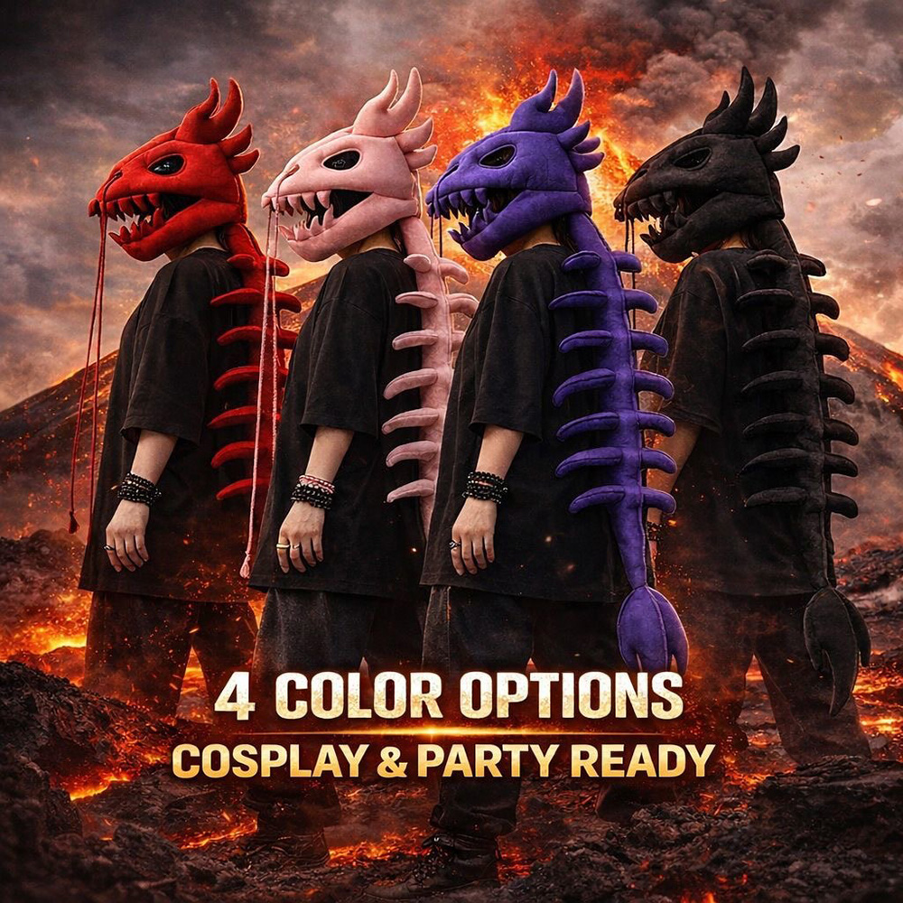 Dragon Skull Spine Plush Hood  - Photography Of Lighting review and price