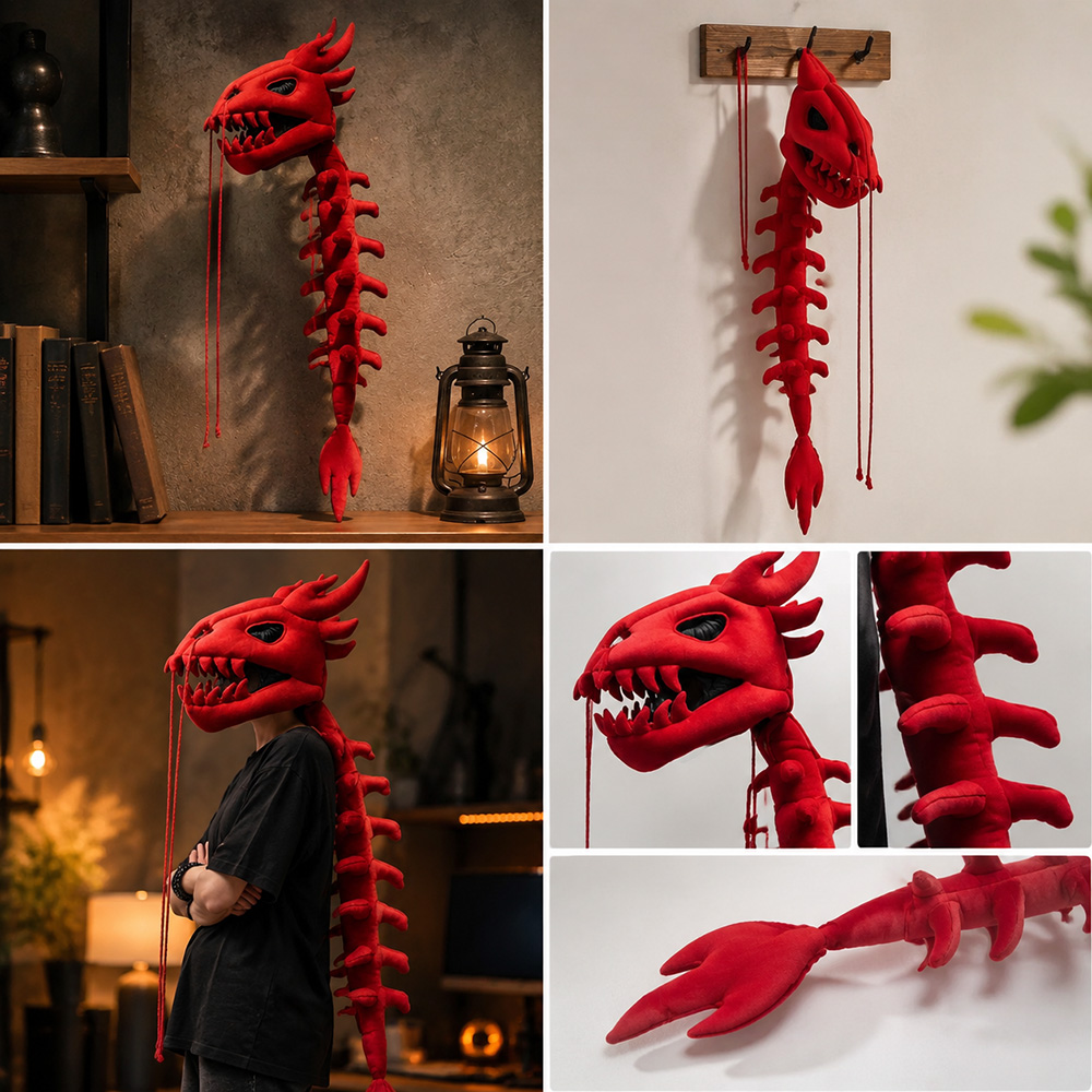 Dragon Skull Spine Plush Hood  - Photography Of Lighting review and price