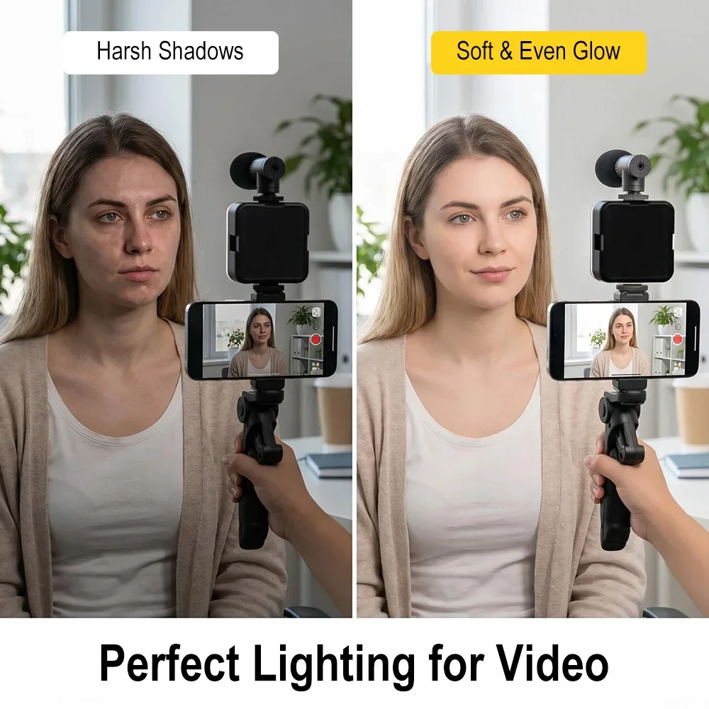 Smartphone Vlogging Kit Led Vi - Photography Lighting Kit Portable review and price