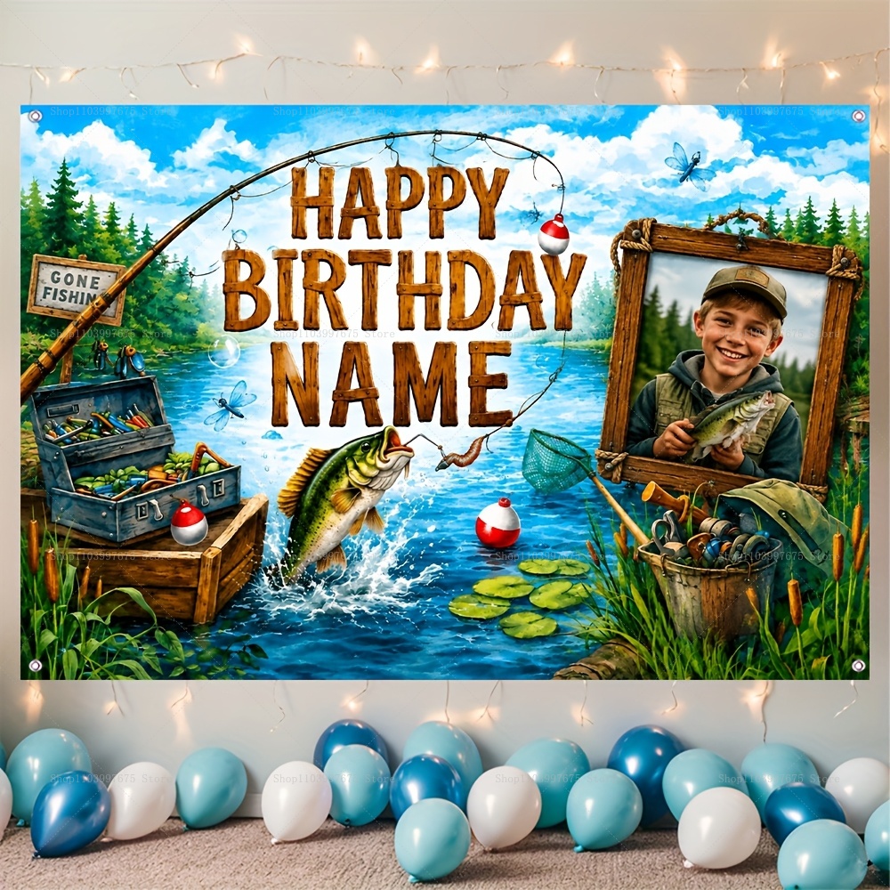 Custom Name Photo fishing-them - Photography Lighting Backdrop review and price
