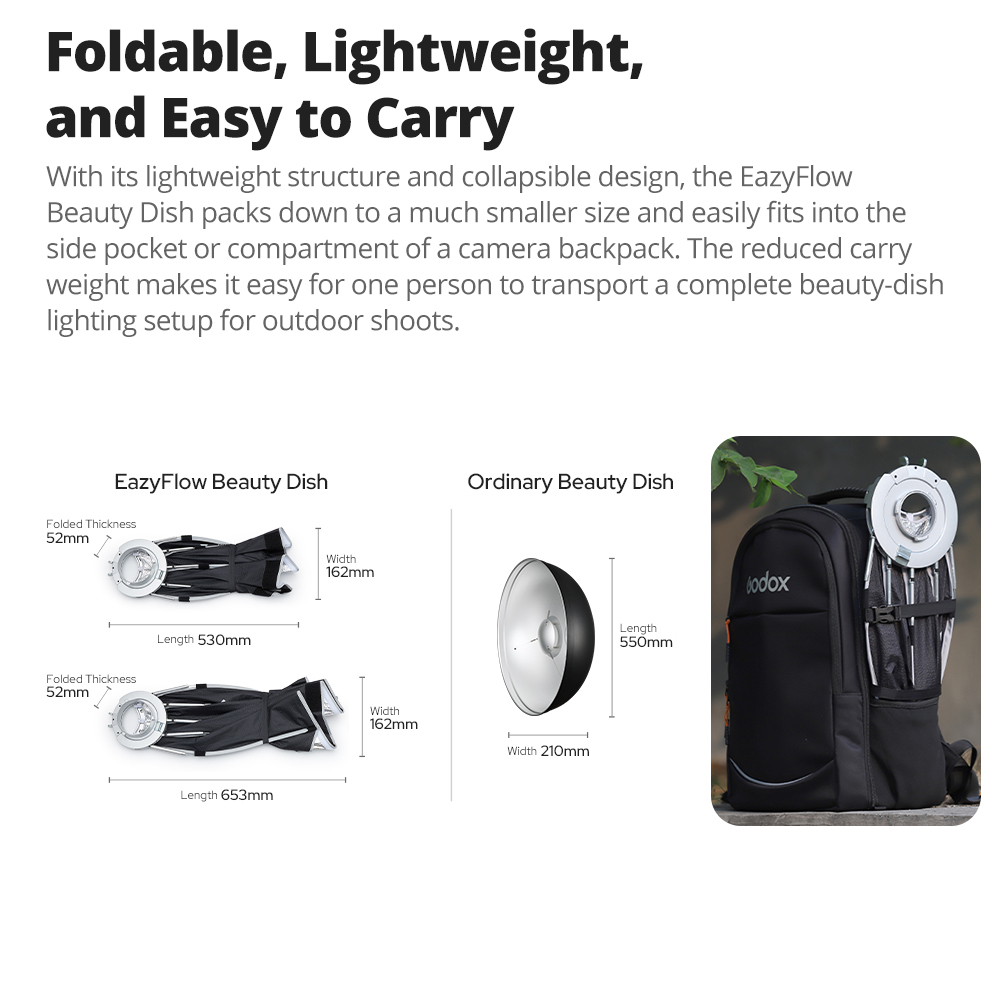 New Godox EazyFlow Beauty Dish - Photography Lighting Design review and price