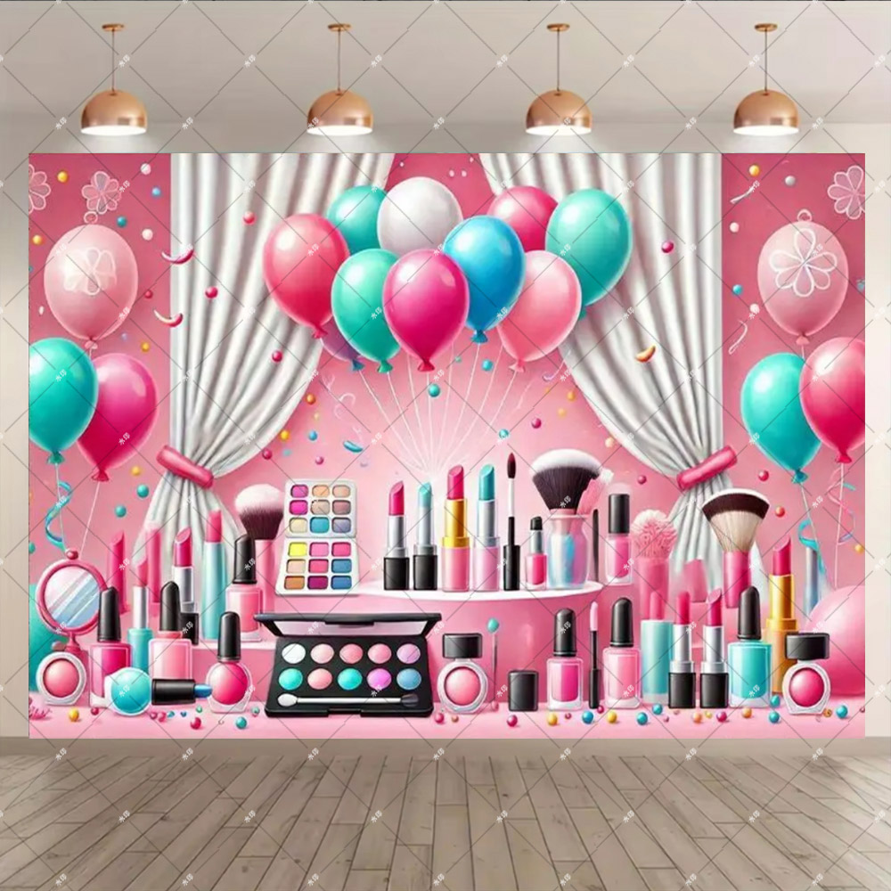 Pink Beauty Makeup Spa Theme S - Photography Lighting Backdrop review and price